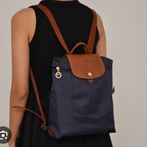 •SOLD• Longchamp Le Foulonne Navy Backback